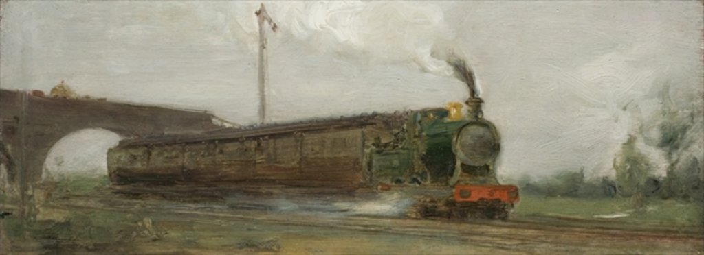 Detail of Railway Train by Henry Scott Tuke