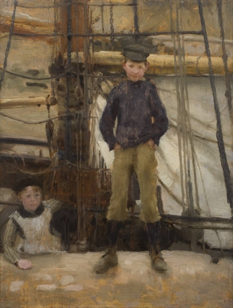 Detail of Two Children on Deck by Henry Scott Tuke
