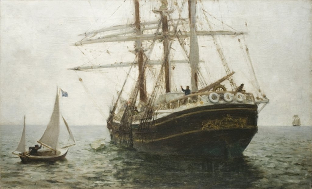 Detail of The Missionary Boat, 1894 by Henry Scott Tuke