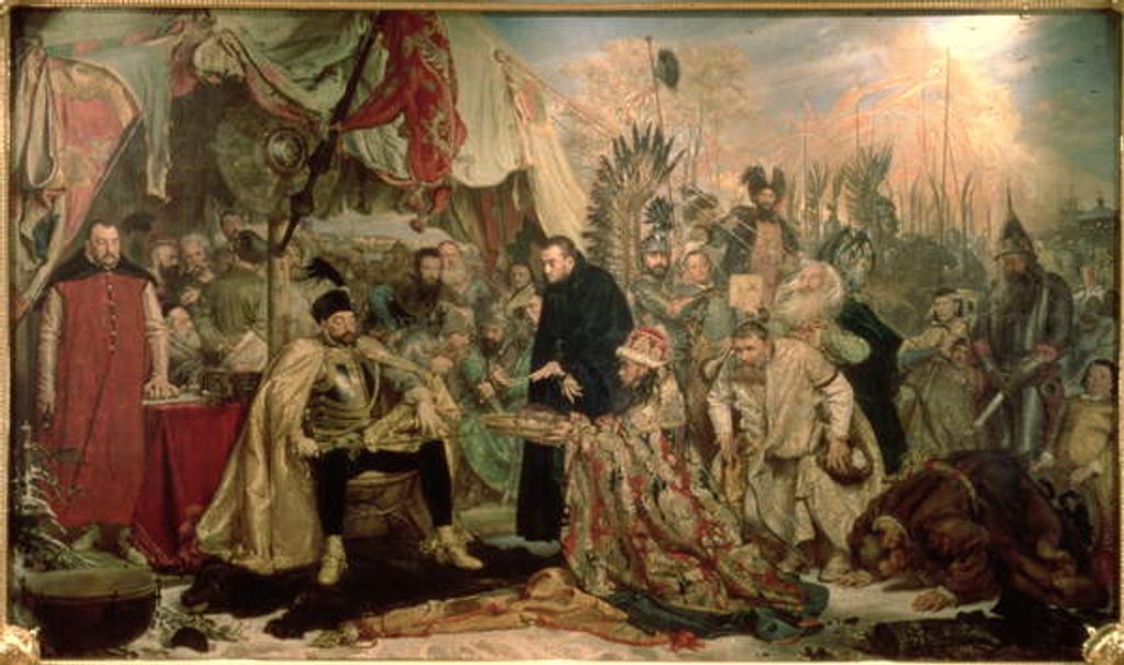 Detail of Bathory at Pskov, 1872 by Jan Matejko