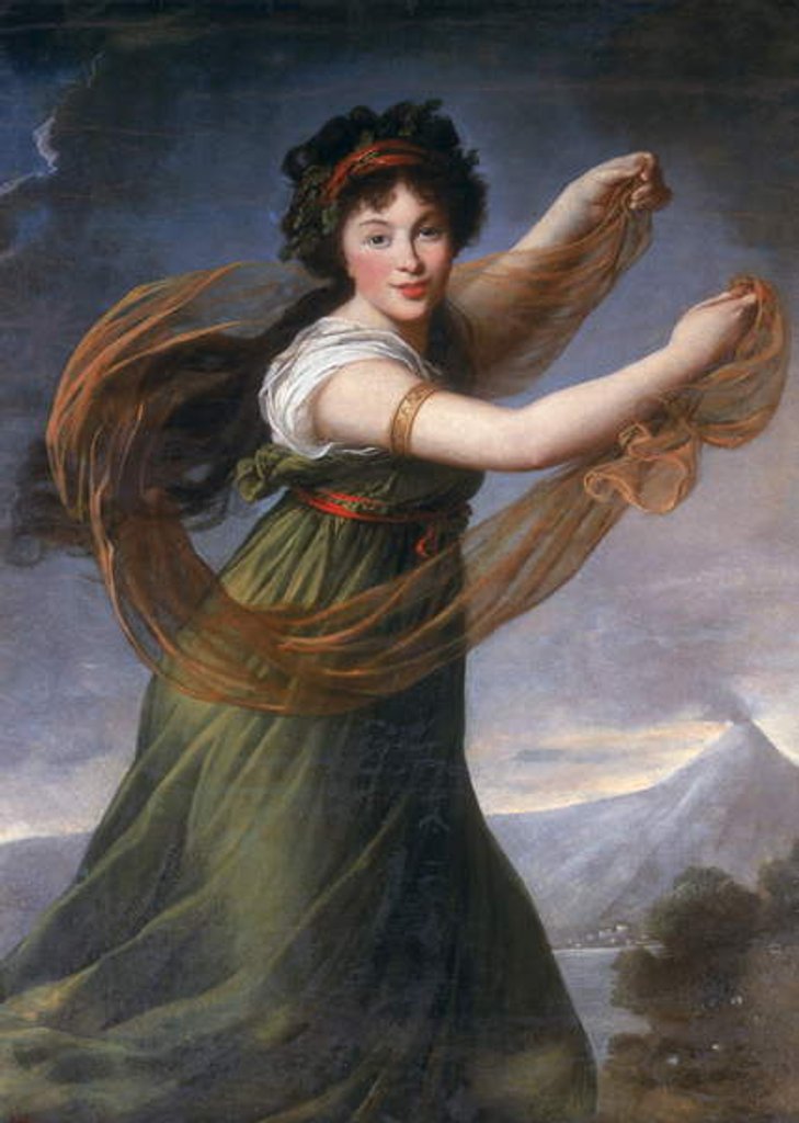 Detail of Portrait of Pelagia Sapiezyna, 1794 by Elisabeth Louise Vigee-Lebrun