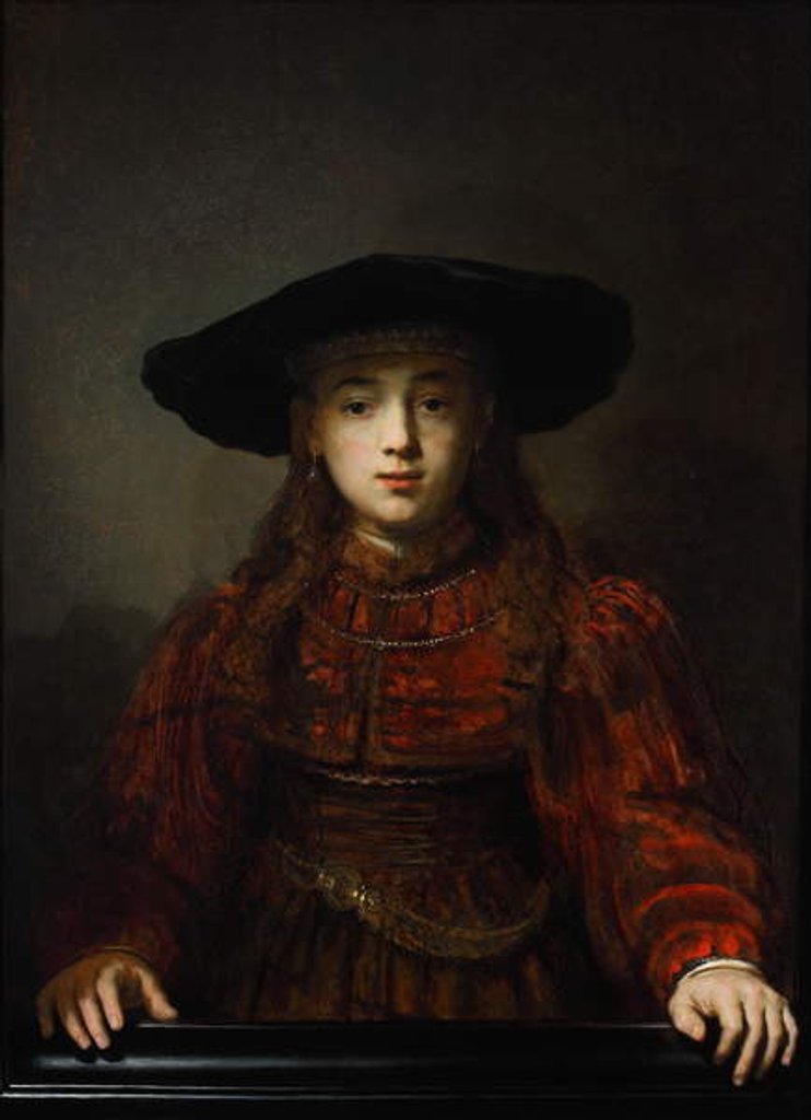 Detail of Girl in a Picture Frame, 1641 by Rembrandt Harmensz. van Rijn