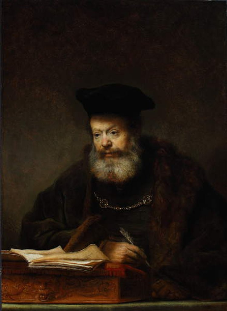 Detail of Scholar at his Writing Table, 1641 by Rembrandt Harmensz. van Rijn