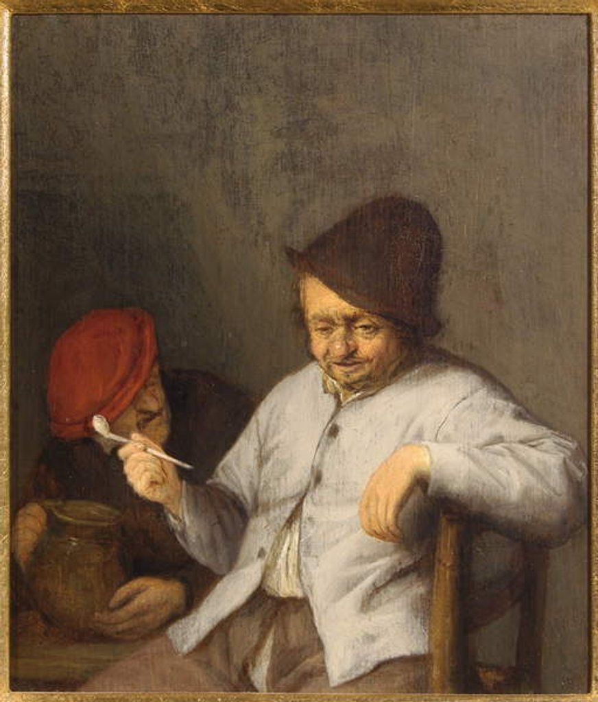 Detail of The Smoker and the Drinker, c.1650 by Adriaen Jansz. van Ostade