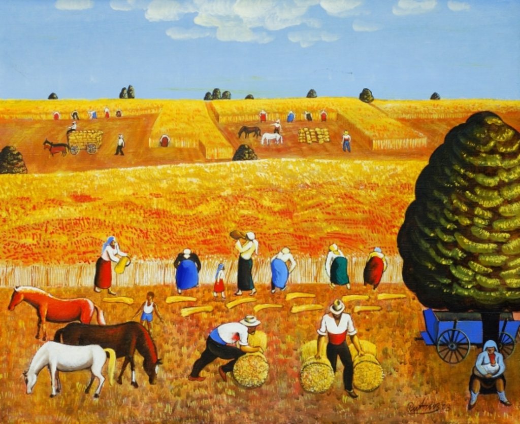 Detail of Golden Harvest, 2002 by Radi Nedelchev