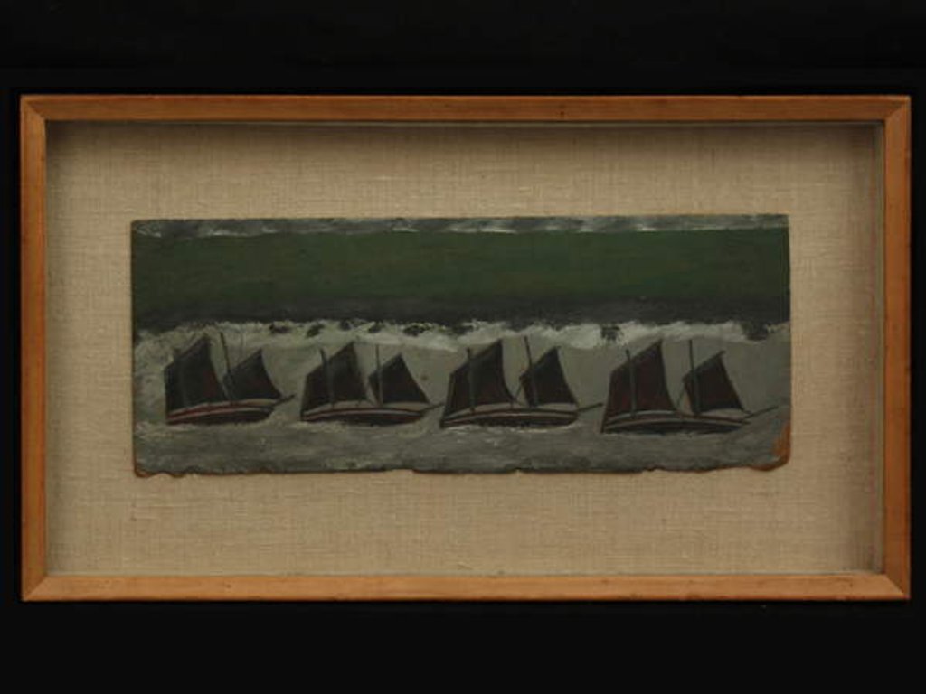 Detail of Four Schooners, c.1930 by Alfred Wallis