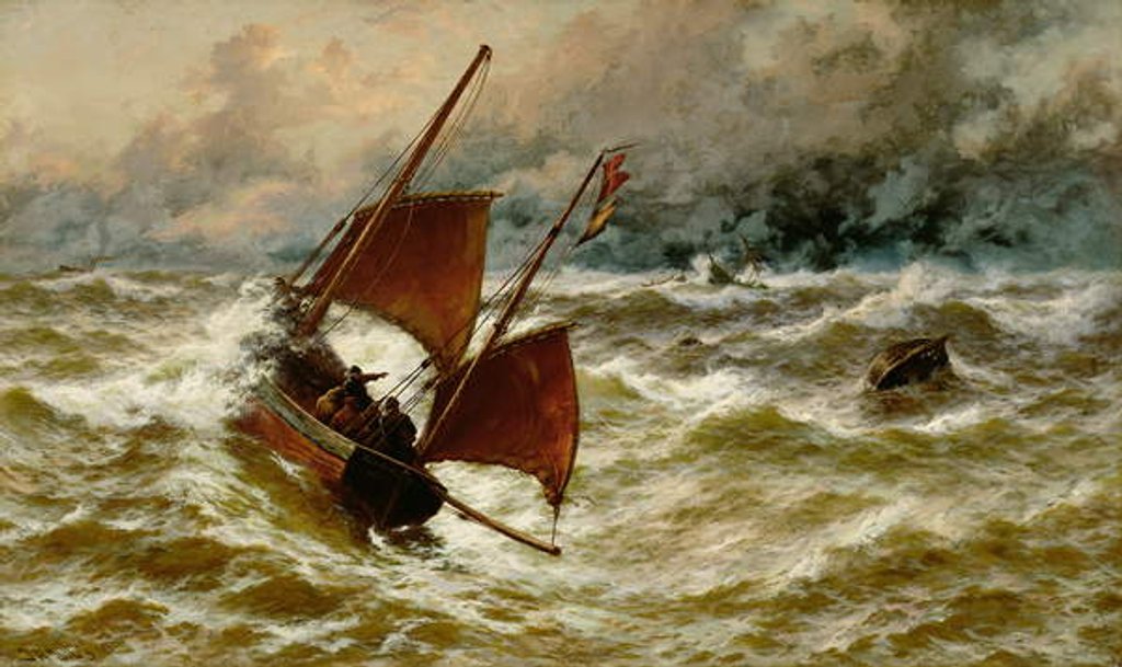 Detail of Daybreak on the Goodwins by Thomas Rose Miles