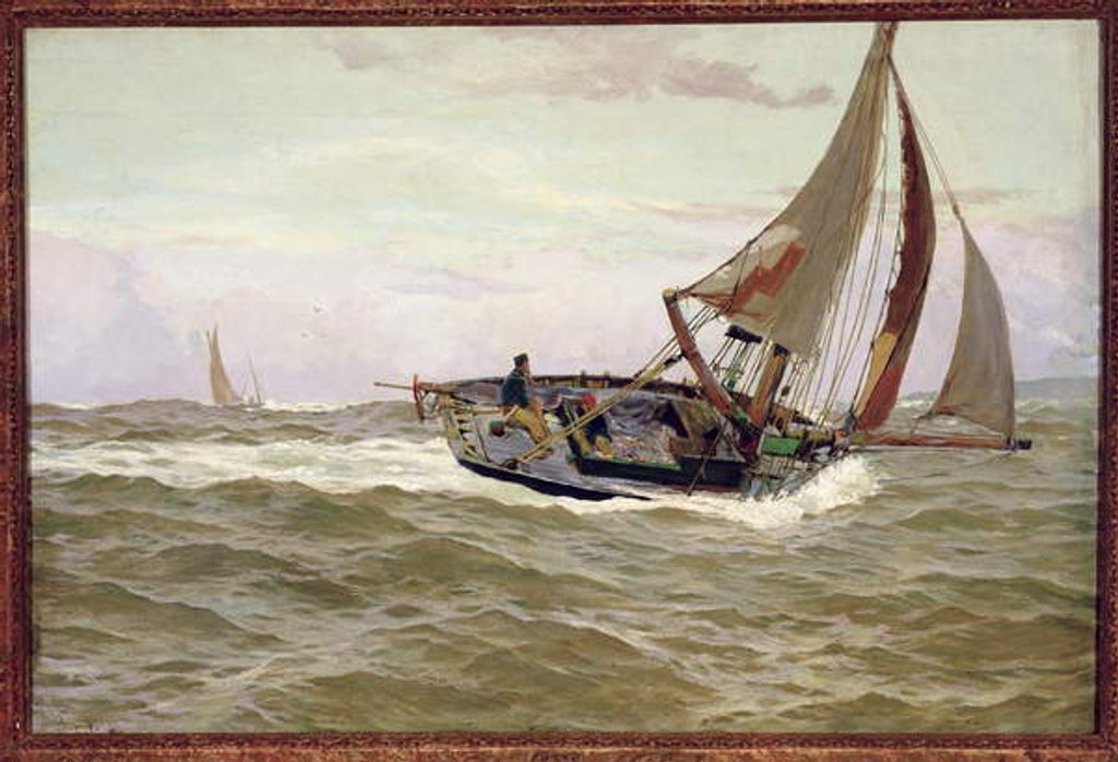 Detail of A Fishing Boat in a Stiff Breeze by John Fraser