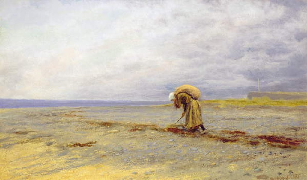 Detail of Gathering Seaweed by Arthur Hughes