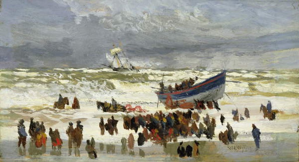 Detail of The Launch of the Life Boat by William Lionel Wyllie