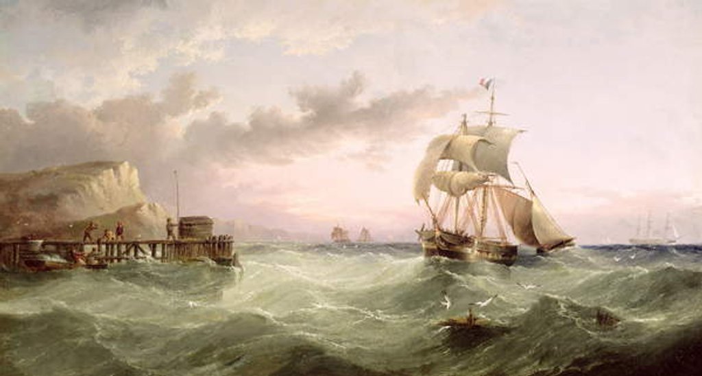 Detail of Shipping off Speeton Cliffs, Yorkshire by Henry Redmore
