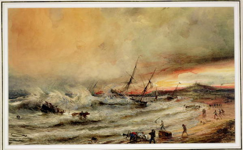 Detail of The Shipwreck, 1832 by Jean Antoine Theodore Gudin