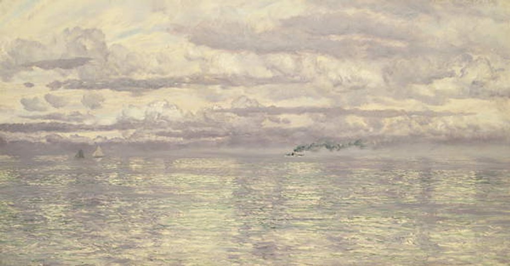 Detail of A Pearly Summer Seascape by John Brett