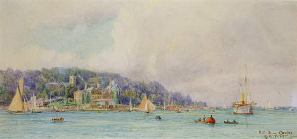 Detail of The Royal Yacht Squadron, Cowes by Henry Branston Freer
