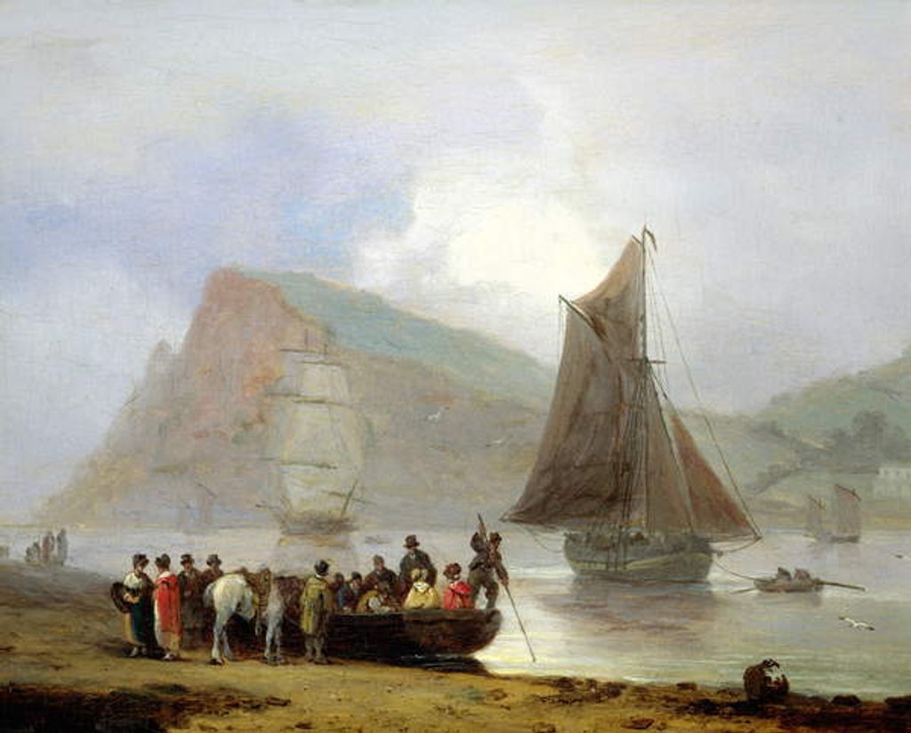 Detail of Boarding the Ferry at Teignmouth, 1821 by Thomas Luny