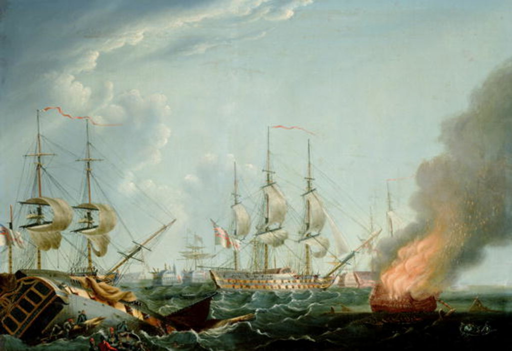 Detail of Morning after the Battle of the Nile by Robert Dodd