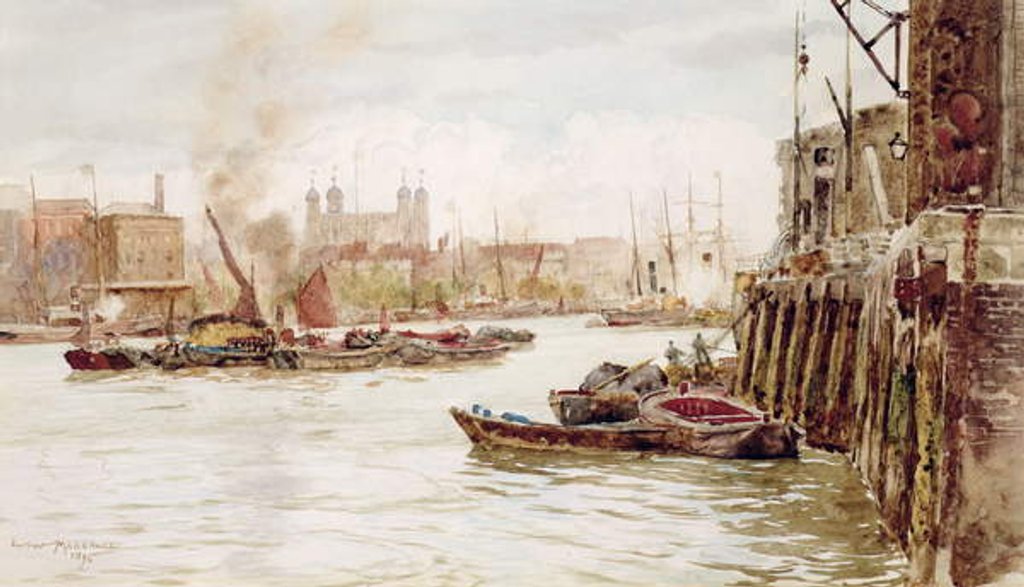 Detail of Port of London: Upper Pool, 1896 by Herbert Menzies Marshall
