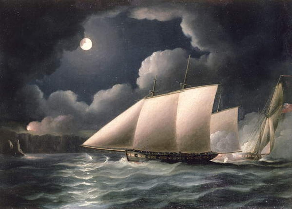 Detail of Smugglers & Revenue Cutter by Thomas Buttersworth