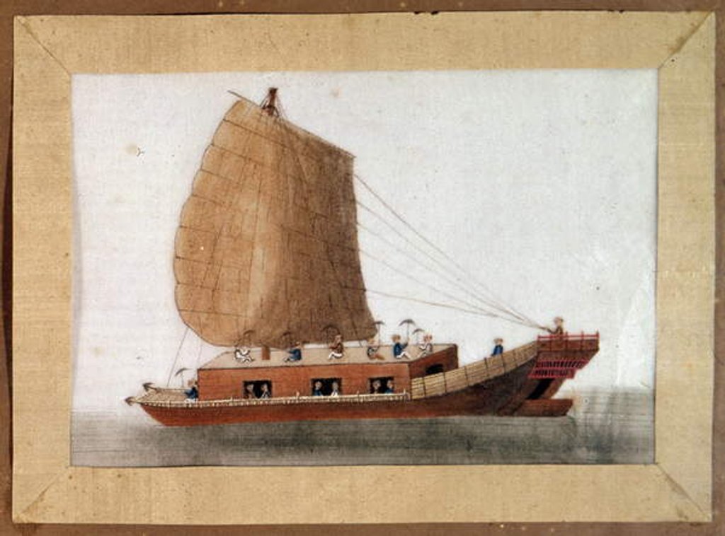 Detail of Chinese junk of the Great Zheng He or Hajji Mahmud, Chinese eunuch and marine explorer by Anonymous