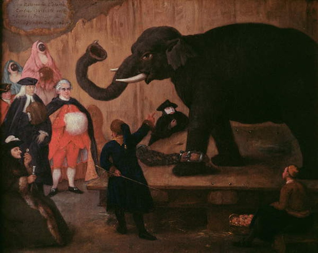 Detail of An Elephant Shown in Venice by Pietro Longhi