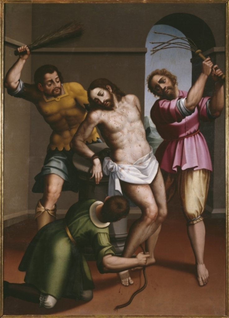 Detail of The Flagellation of Christ by Spanish School