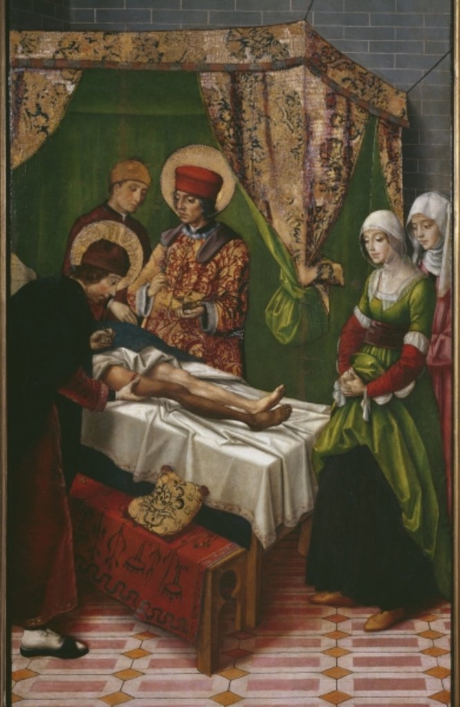 Detail of Miracle of the Black Leg by Pedro Berruguete