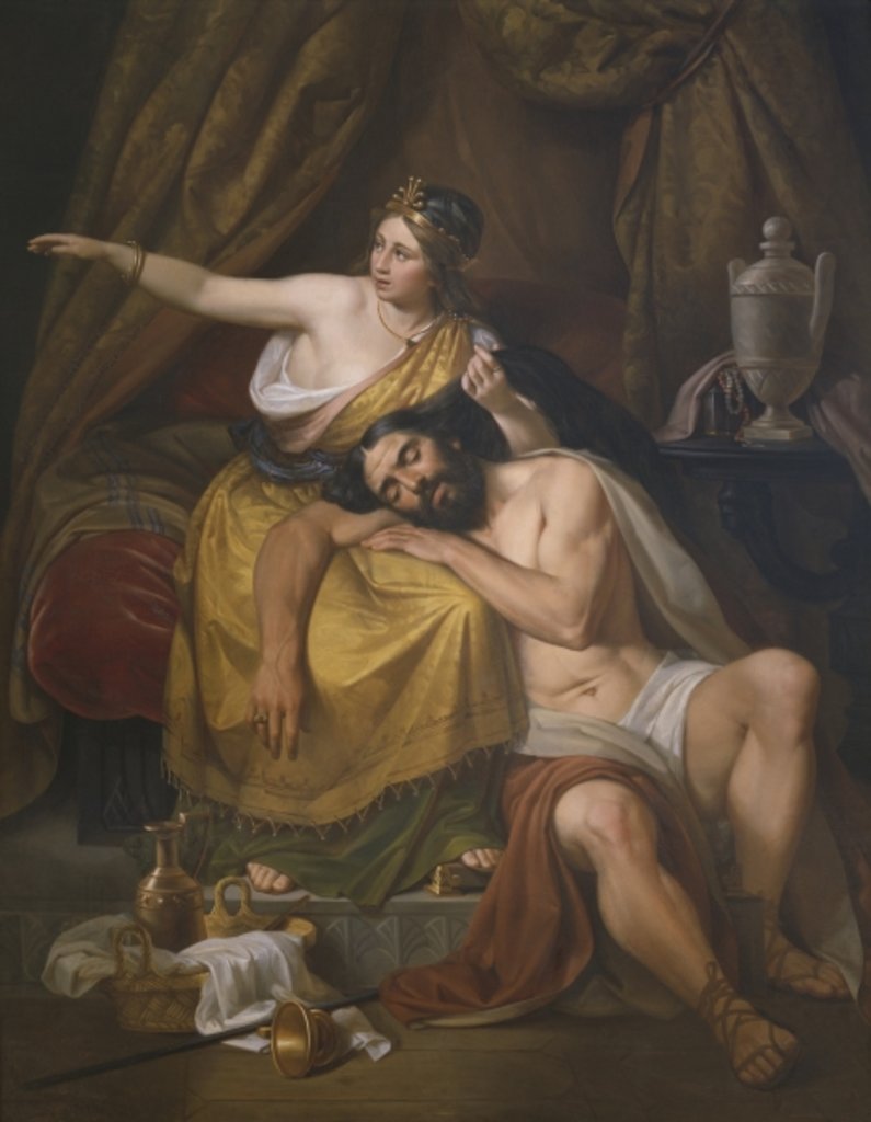Detail of Samson and Delilah by Jose Salome Pina