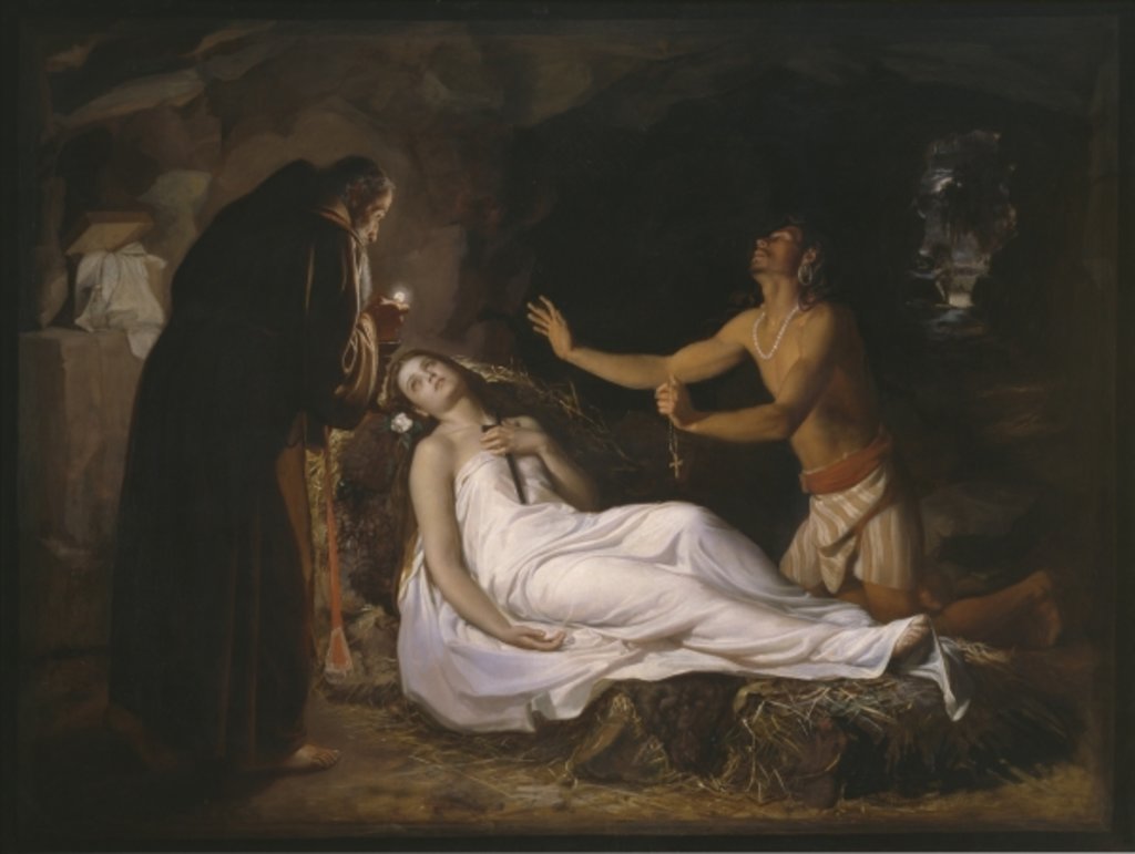 Detail of Last moments of Atala, 1871 by Luis Monroy