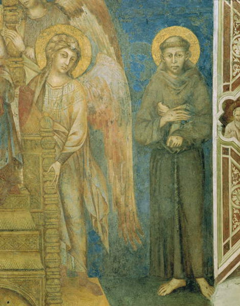 Detail of Saint Francis with an angel by Cimabue