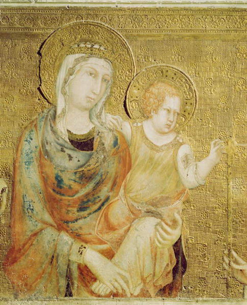 Detail of Madonna and Child by Simone Martini