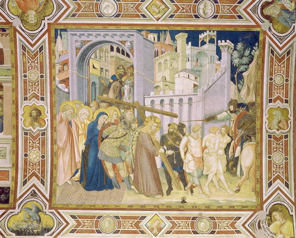 Detail of The Road to Calvary, 1320 by Pietro Lorenzetti