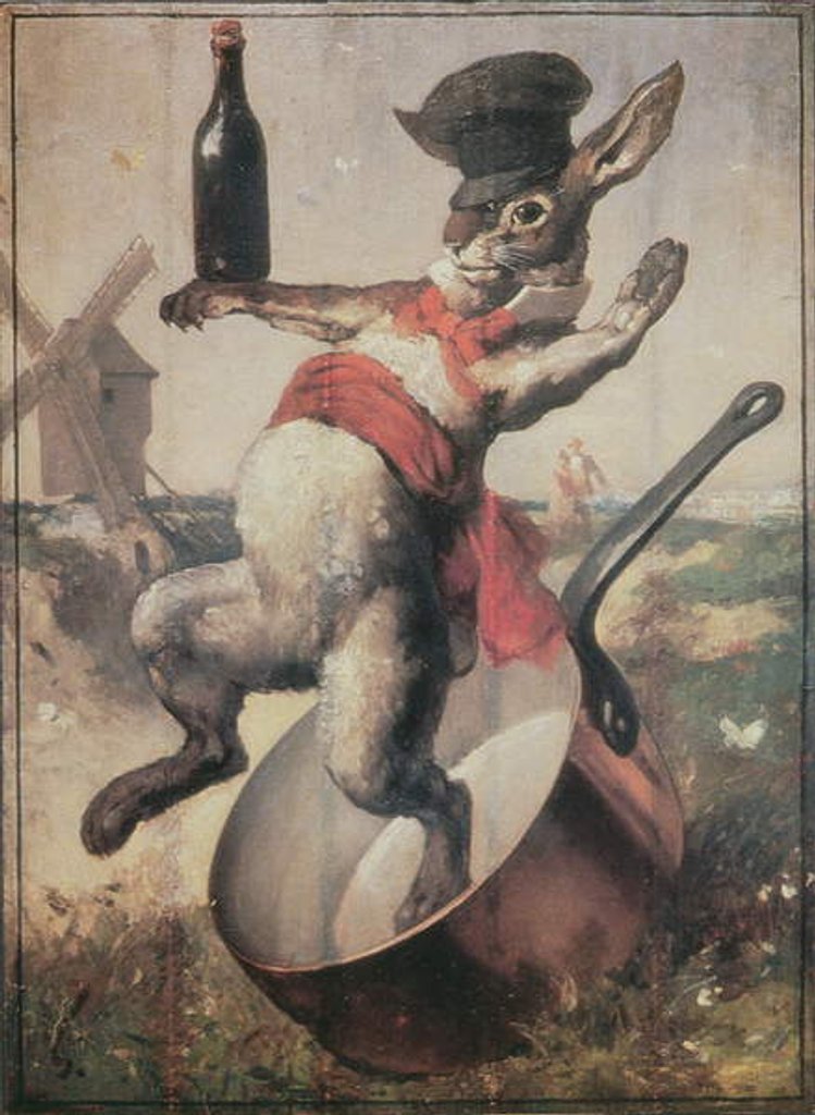 Detail of Sign of the Cabaret 'Au Lapin Agile', 1875 by Andre Gill