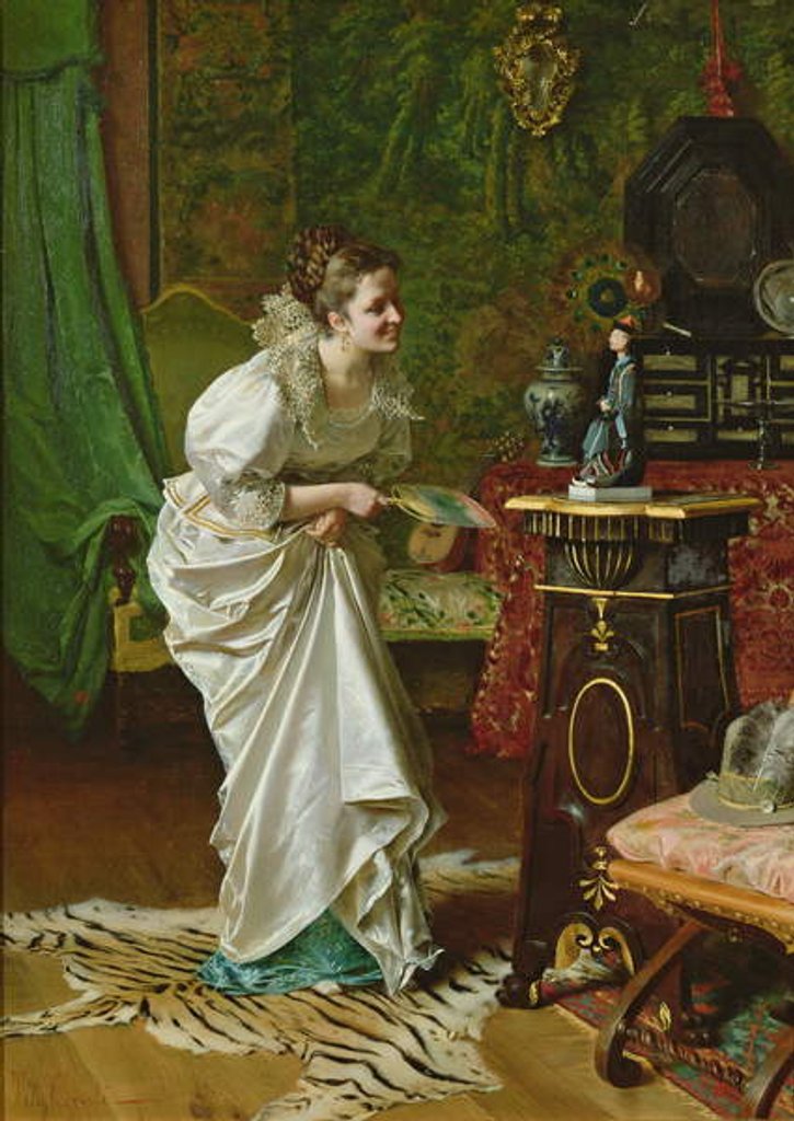 Detail of Paying her Respects to his High Mightiness by Tito Conti