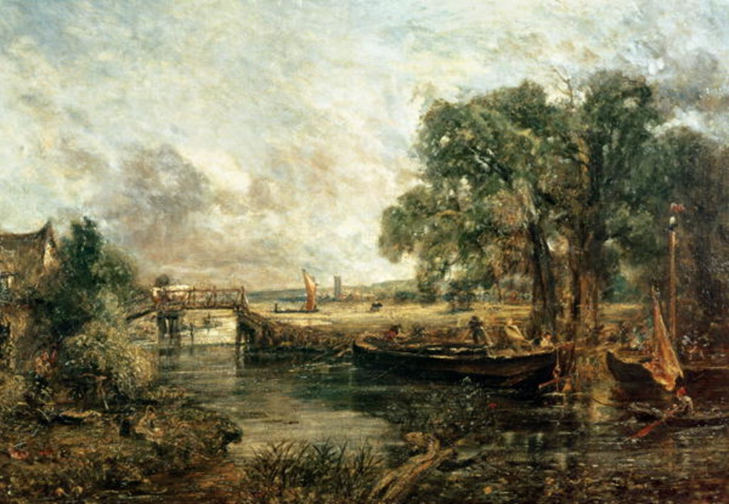 Detail of Sketch for 'View on the Stour, near Dedham' 1821-22 by John Constable