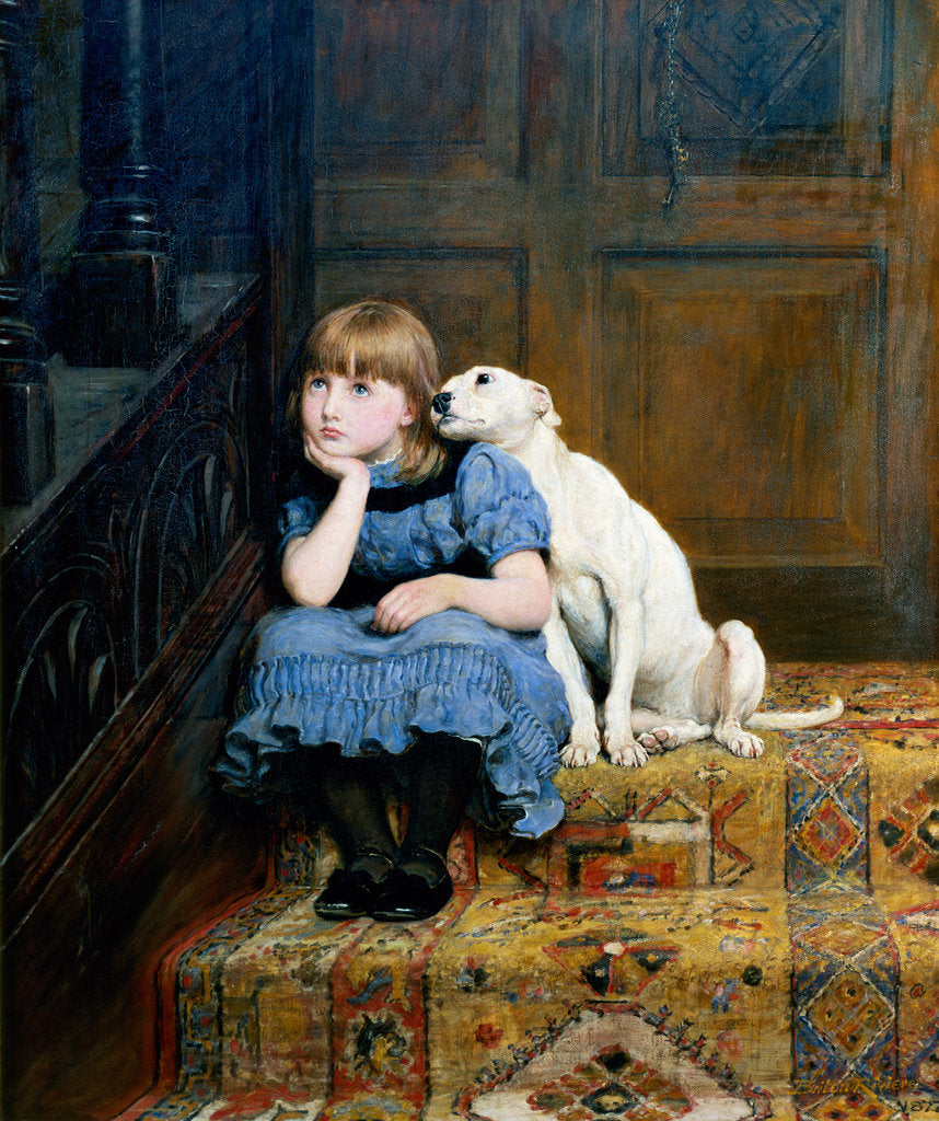 Detail of Sympathy, 1877 by Briton Riviere