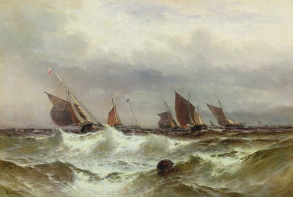 Detail of Dover Pilot and Fishing Boats by Theodore Weber