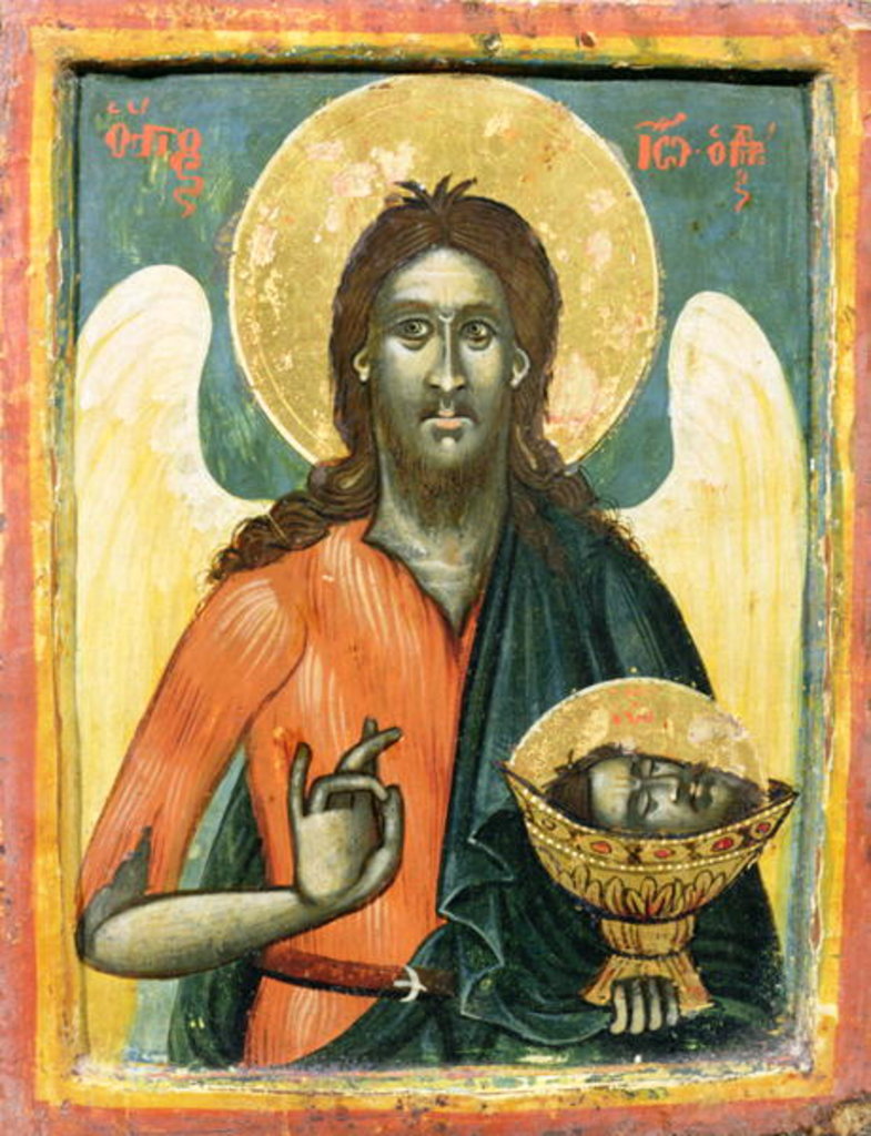 Detail of St.John the Baptist, icon from central Greece, 18th century by Anonymous