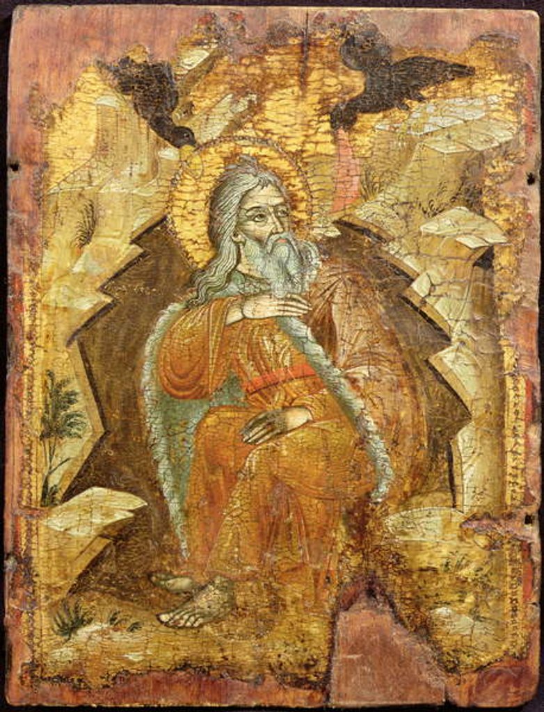 Detail of Elijah by the Brook Cherith, Macedonian, c.1700 by Anonymous