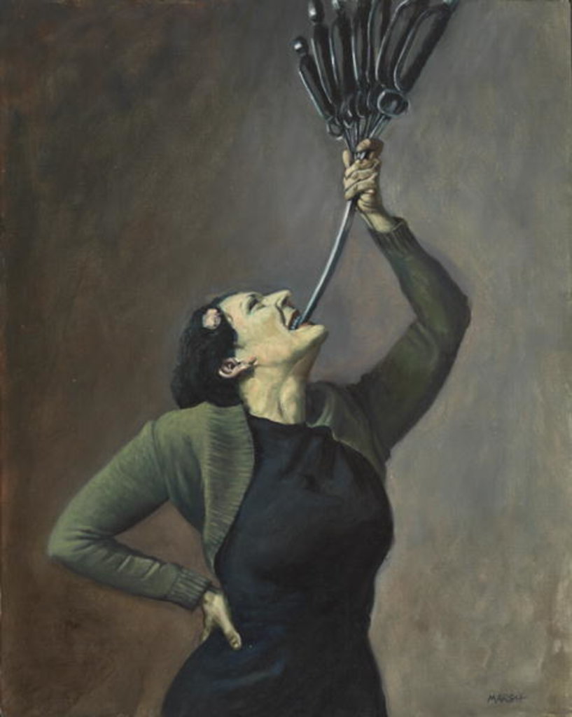 Detail of Queen of Swords, 2005 by Robert Burkall Marsh