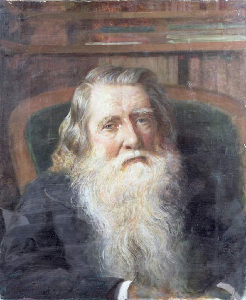 Detail of Portrait of John Ruskin 1898-99 by Joseph Arthur Palliser Severn