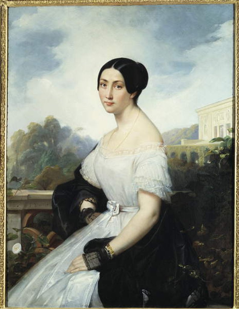 Detail of Giulia Grisi, 1840 by Francois Bouchot