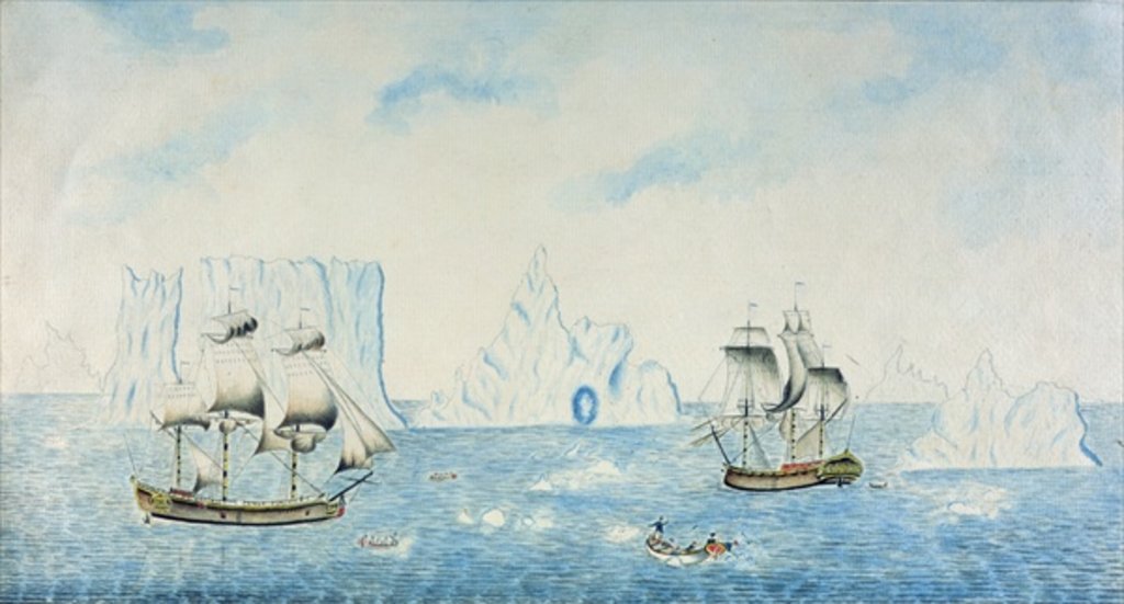 Detail of Boats Collecting Ice, c.1773 by English School