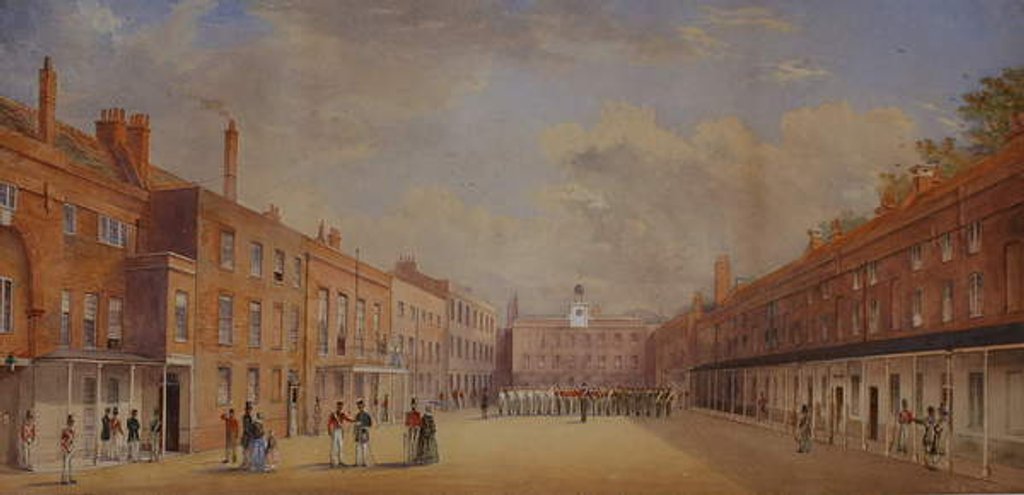 Detail of Old Clarence Barracks, Portsmouth, Hampshire, 1847 by A. C. Snape