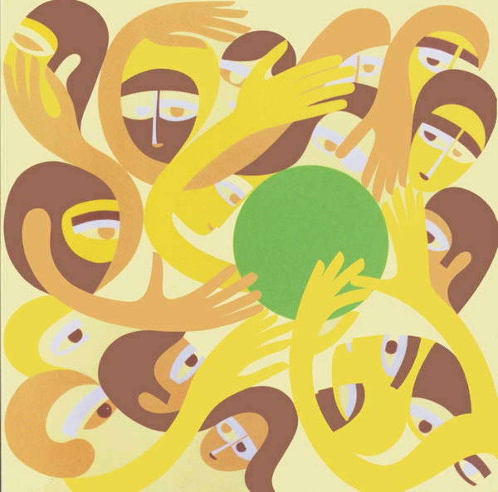 Detail of Green-ball game, 1982 by Ron Waddams