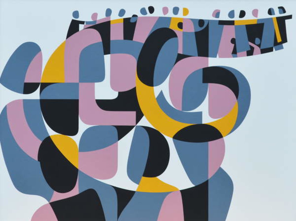 Detail of Portrait in grey, 1989 by Ron Waddams