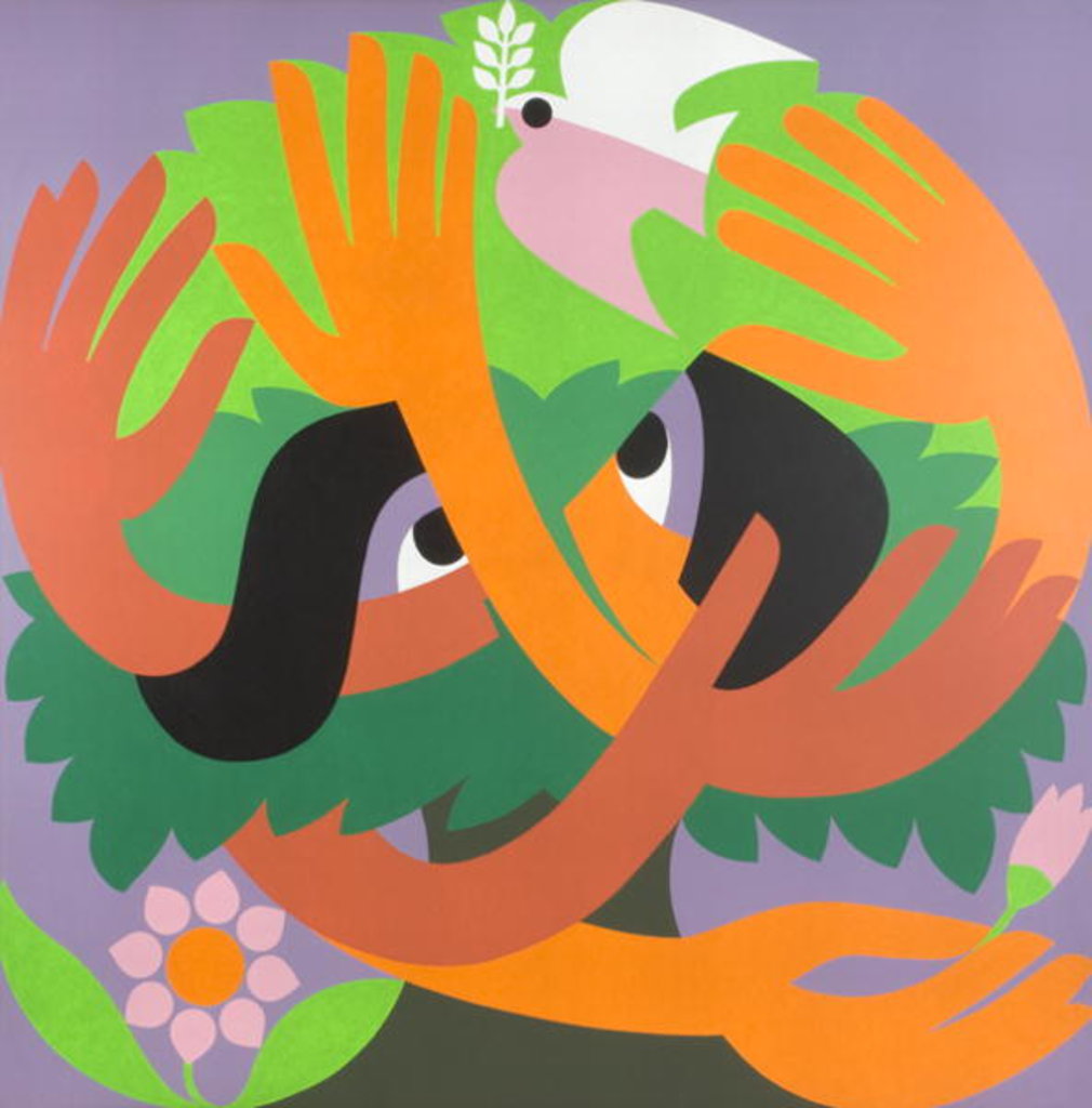 Detail of Bird Watchers, 1973 by Ron Waddams