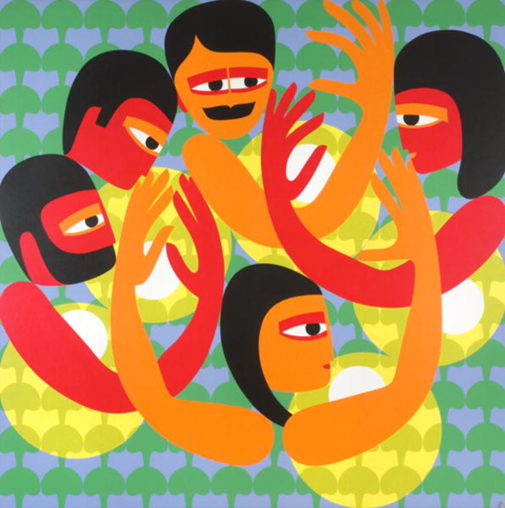 Detail of Celebrating, 1981 by Ron Waddams