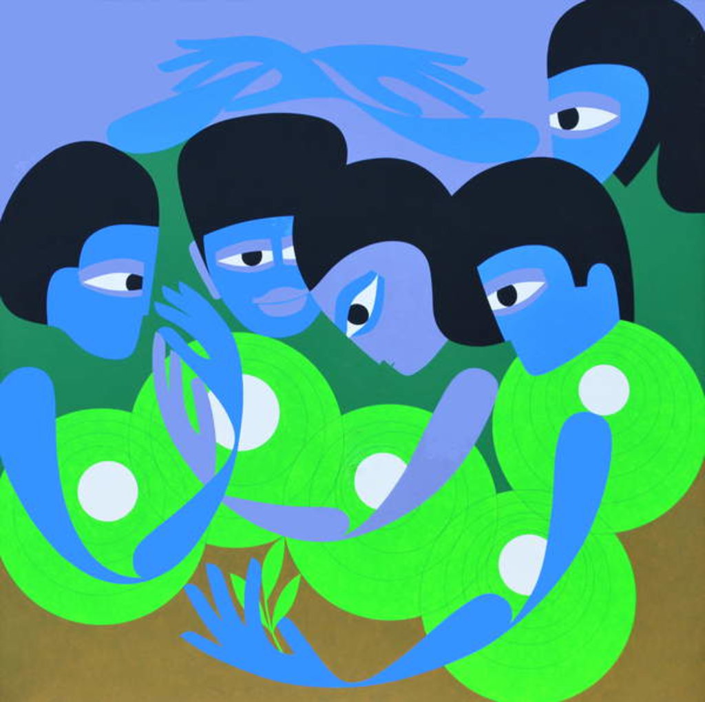 Detail of Gathering 1, 1980 by Ron Waddams