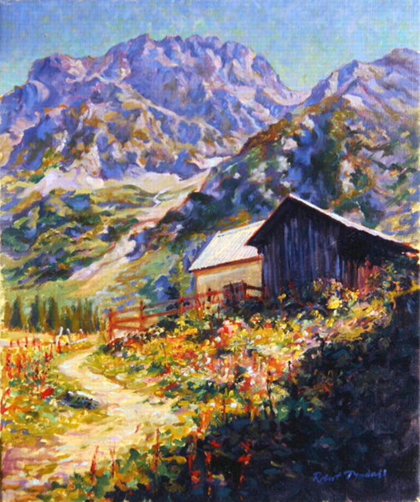 Detail of Haute Alpes, France by Robert Tyndall