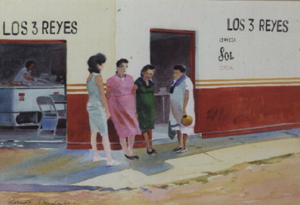 Detail of Conversation, Yucatan, Mexico by Robert Tyndall